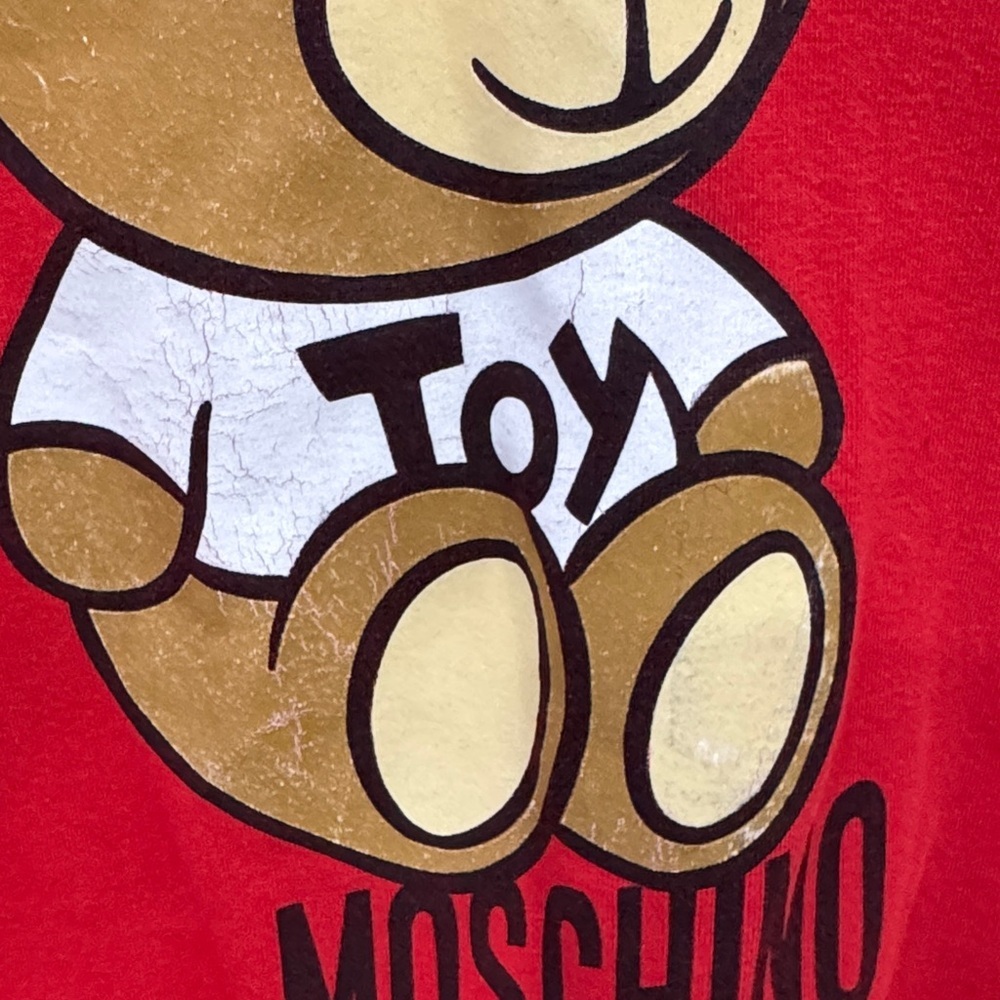 Moschino Red Teddy Bear Graphic Tee - Picture 4 of 8